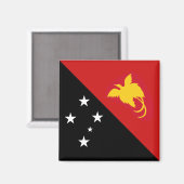 Papoea-Nieuw-Guinea Vlag Magnet (Voorkant / Achterkant)