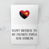 Papoea-Nieuw-Guinea Vlag op zaterdag Kaart (Binnen)