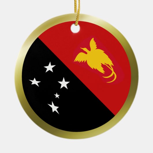 Papoea-Nieuw-Guinea Vlag Ornament (Voorkant)