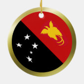 Papoea-Nieuw-Guinea Vlag Ornament (Achterkant)