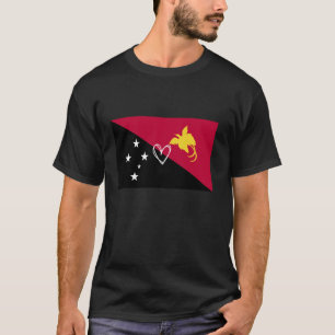 Papoea-Nieuw-Guinea Vlag Papoea-Nieuw-Guineese Har T-shirt
