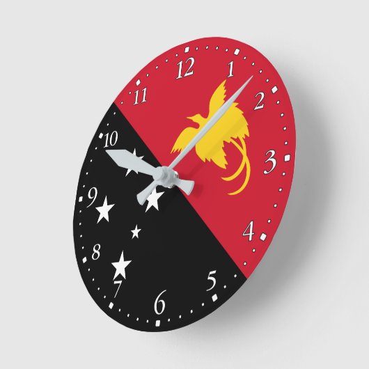 Papoea-Nieuw-Guinea vlag Ronde Klok (Hoek)