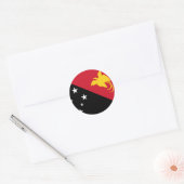 Papoea-Nieuw-Guinea vlag Ronde Sticker (Envelop)
