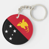 Papoea-Nieuw-Guinea vlag Sleutelhanger (Achterkant)