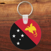Papoea-Nieuw-Guinea vlag Sleutelhanger (Voorkant)