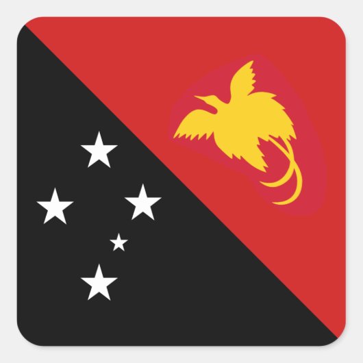 Papoea-Nieuw-Guinea Vlag Sticker (Voorkant)