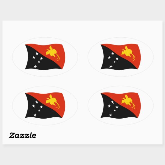 Papoea-Nieuw-Guinea Vlag Sticker (Vel)