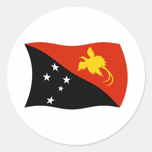 Papoea-Nieuw-Guinea Vlag Sticker (Voorkant)