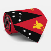 Papoea-Nieuw-Guinea vlag Stropdas (Opgerold)