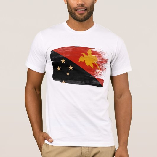 Papoea-Nieuw-Guinea Vlag T-Shirt (Voorkant)