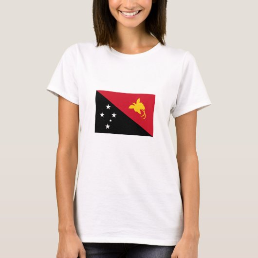 Papoea-Nieuw-Guinea vlag T-shirt (Voorkant)