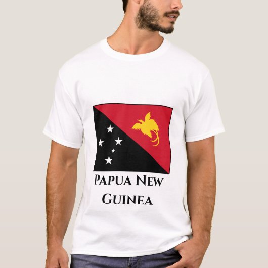 Papoea-Nieuw-Guinea vlag T-shirt (Voorkant)