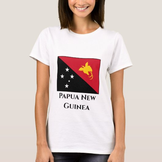 Papoea-Nieuw-Guinea vlag T-shirt (Voorkant)