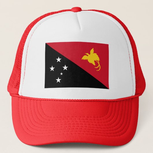 Papoea-Nieuw-Guinea vlag Trucker Pet (Voorkant)