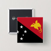 Papoea-Nieuw-Guinea vlag Vierkante Button 5,1 Cm (Voorkant /achterkant)