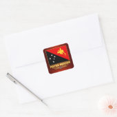 Papoea-Nieuw-Guinea vlag Vierkante Sticker (Envelop)