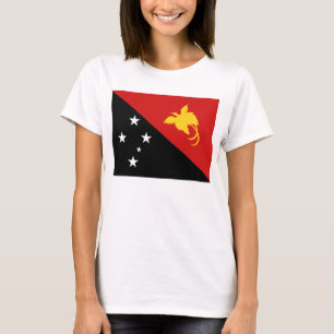 Papoea-Nieuw-Guinea Vlag x kaart T-Shirt