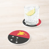 Papoea-Nieuw-Guinea vlag Zandsteen Onderzetter (Zijkant)