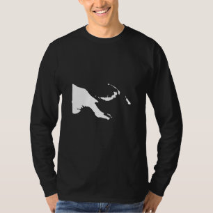 Papoea-Nieuw-Guinea Vlagkaart Papoea-Nieuw-Guinea T-shirt