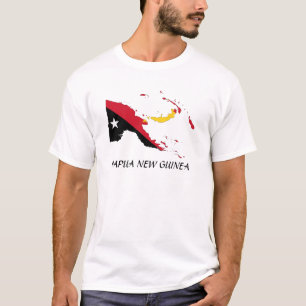 Papoea-Nieuw-Guinea Vlagkaart T-shirt
