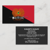 Papoea-Nieuw-Guinese vlag & Nationaal embleem Visitekaartje (Voorkant / Achterkant)