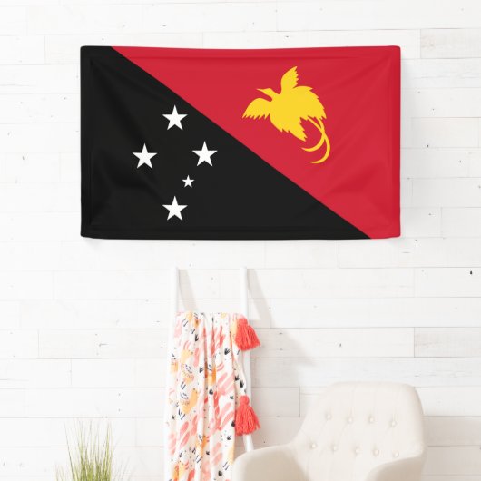 Papoea-Nieuw-Guinese vlag Spandoek (Insitu)