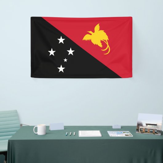 Papoea-Nieuw-Guinese vlag Spandoek (Beurs)