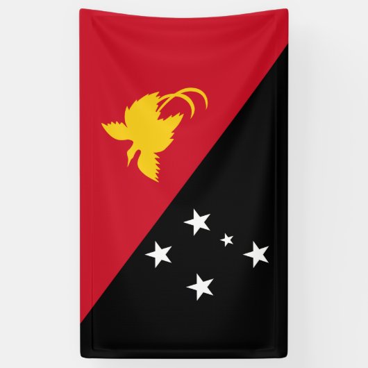 Papoea-Nieuw-Guinese vlag Spandoek (Verticaal)