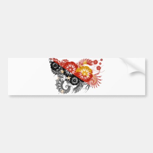 Papoea-nieuwe Guinee-vlag Bumpersticker (Voorkant)