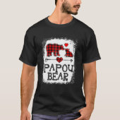 Papou Beer Kerstmis Pajama Red Pset Buffalo Fami T-shirt (Voorkant)