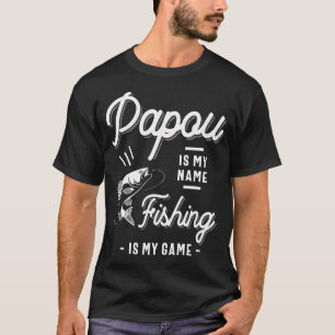 Papou Cadeau - Vissen is mijn spel vadersdag T-shirt