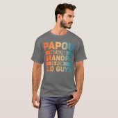 Papou Design For Grandpa From Grandkids Fathers Da T-shirt (Voorkant volledig)