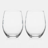 Papou en Yiayia Griekse grootouders blauw Wijnglas Zonder Voet (Links)