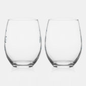 Papou en Yiayia Griekse grootouders blauw Wijnglas Zonder Voet (Rechts)