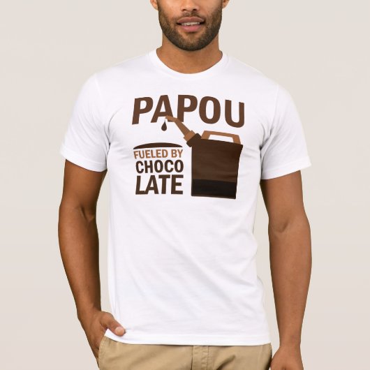 Papou (Funny) Chocolade T-shirt (Voorkant)