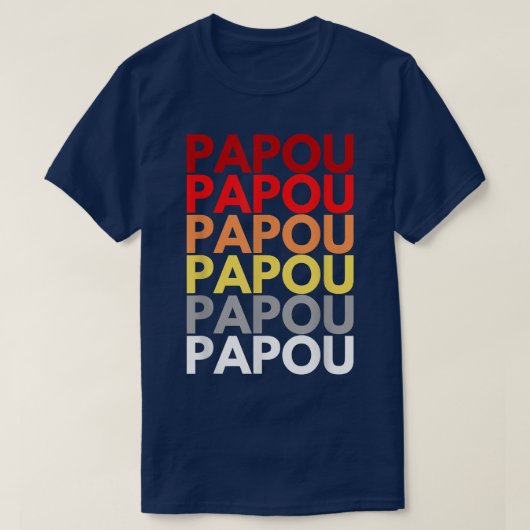 Papou Grandfather in de Griekse kleurrijke naam Pa T-shirt (Design voorkant)