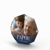 Papou Grandpa Jaar ingesteld Fotoblokken (Rechts)