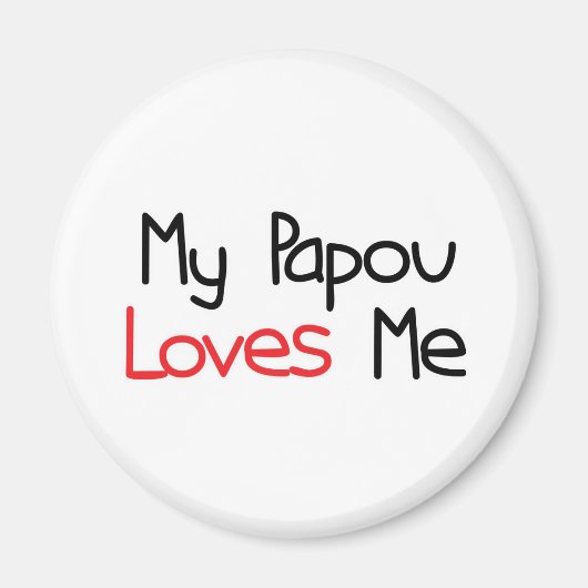 Papou houdt van me magneet (Voorkant)