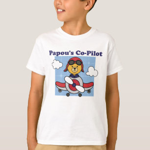 Papou's Little Co-Pilot - Cute Airplane T-shirt