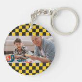 Papou's Taxi | Funny Grandfather Nickname Foto Sleutelhanger (Achterkant)