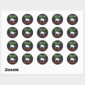Pappa als een gewone vader, maar koeler ronde sticker (Vel)