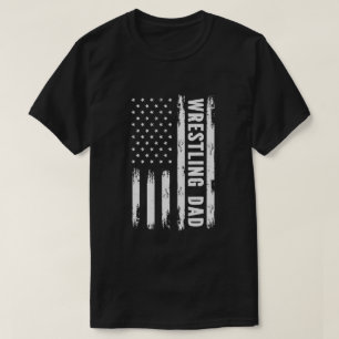 Pappa American Flag Wrestlers Grunge Retro T-shirt