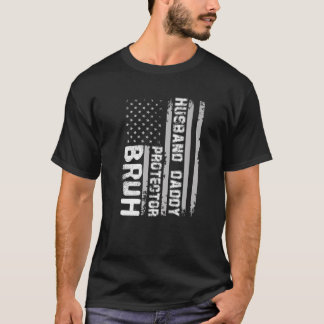 Pappa beschermster Bruh vaders dag 4e ju T-shirt