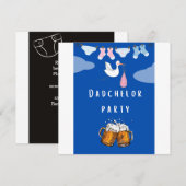 pappa douche dadchelor , bierparty kaart (Voorkant / Achterkant)