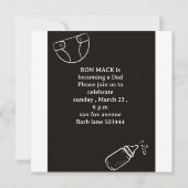 pappa douche dadchelor , bierparty kaart (Achterkant)