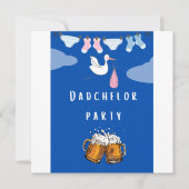pappa douche dadchelor , bierparty kaart (Voorkant)