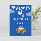 pappa douche dadchelor , bierparty kaart (Staand voorkant)