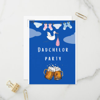pappa douche dadchelor , bierparty uitnodiging briefkaart
