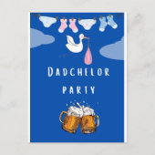 pappa douche dadchelor , bierparty uitnodiging briefkaart (Voorkant)