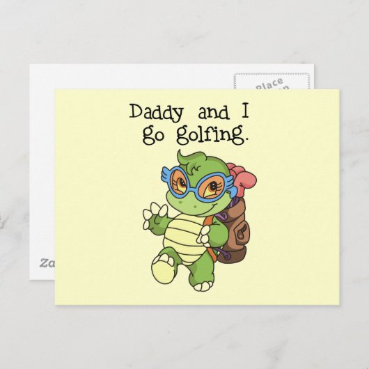 Pappa en ik gaan Golftshirts en cadeautjes Briefkaart (Voorkant / Achterkant)